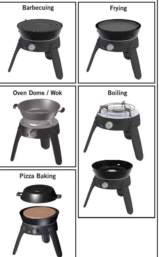 CADAC Safari Chef 30 cooking options for camping use