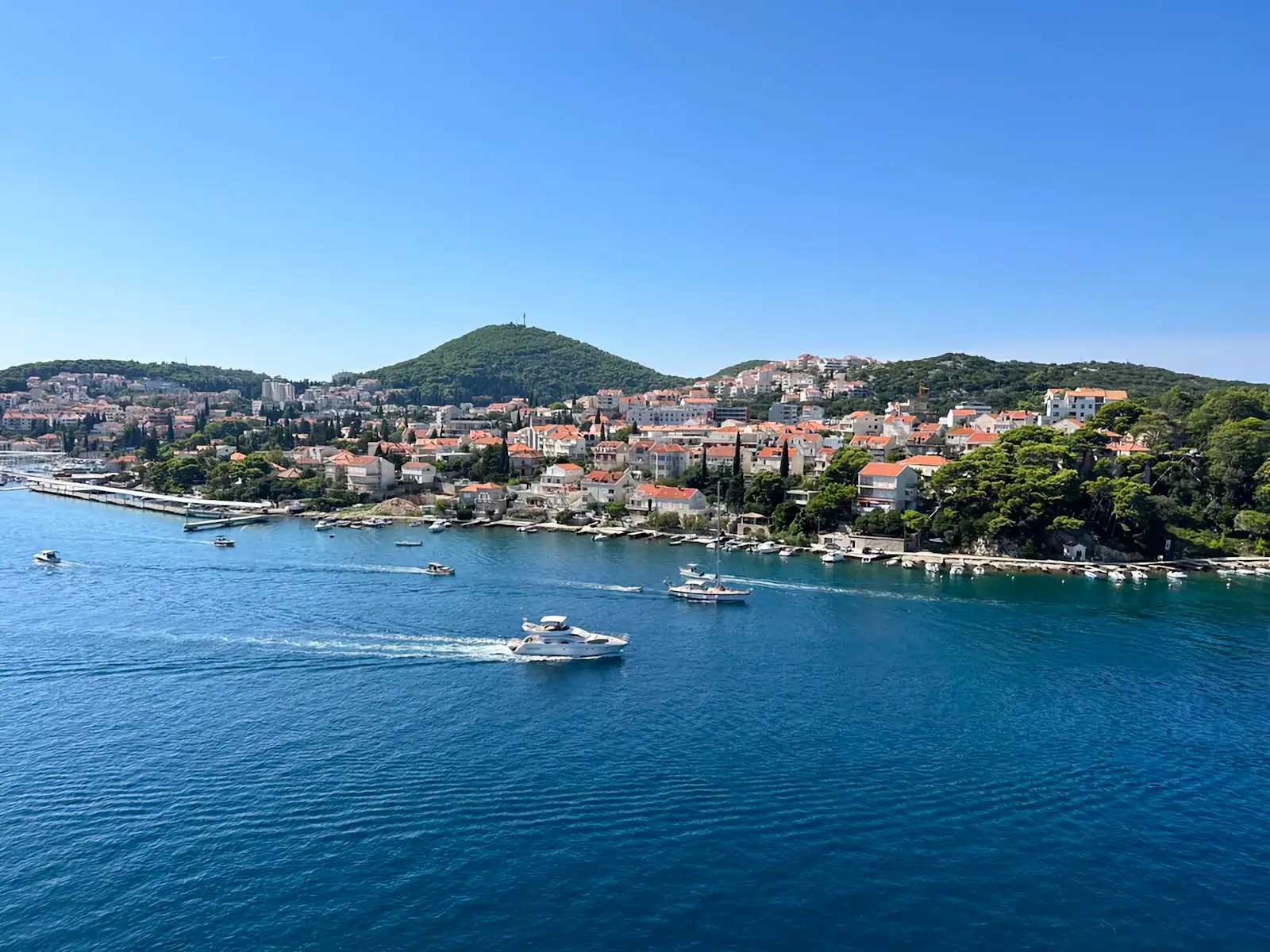 Scenic coastal road for a camper road trip through Croatia