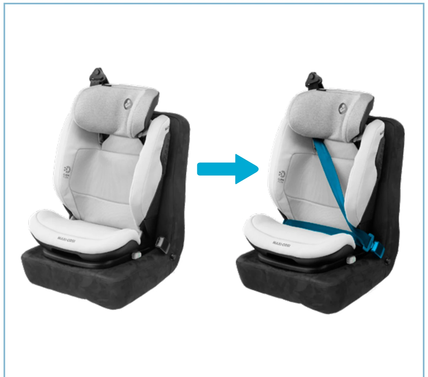Maxi-Cosi manual: installing the RodiFix Pro i-Size with the vehicle belt only