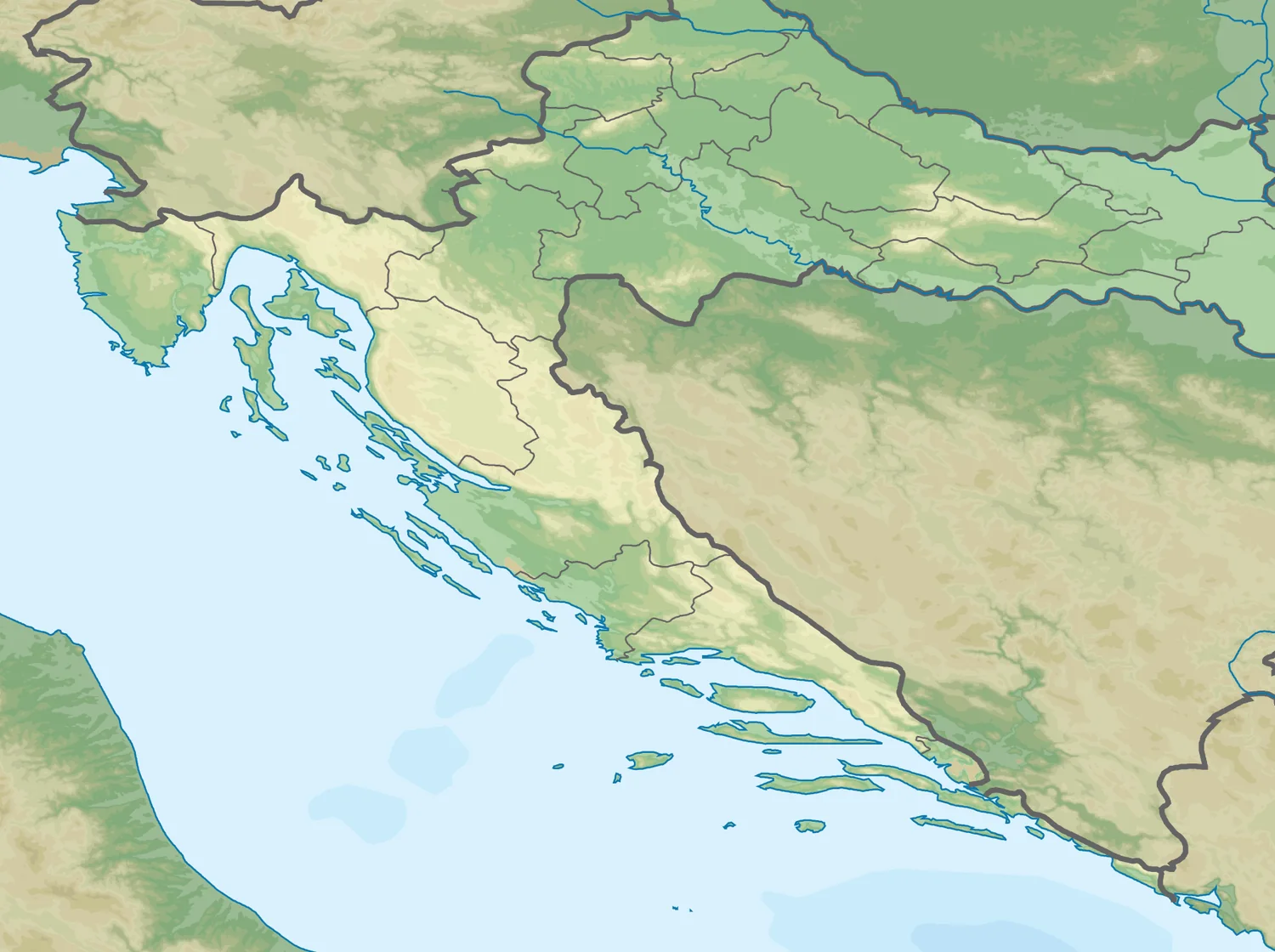 Map of Croatia showing a 14-day route from Istria via Plitvice Lakes and Split to the island of Hvar and on to Dubrovnik, with the Split to Hvar ferry leg marked separately