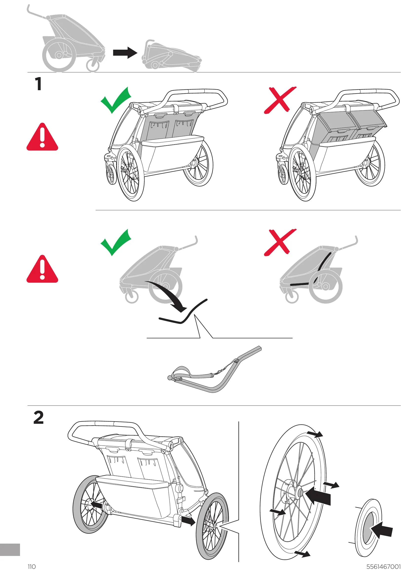 Thule manual steps for stroller conversion