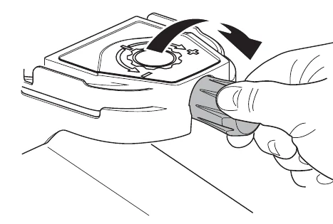 Thule EasyFold XT manual image for tightening the carrier on the towball