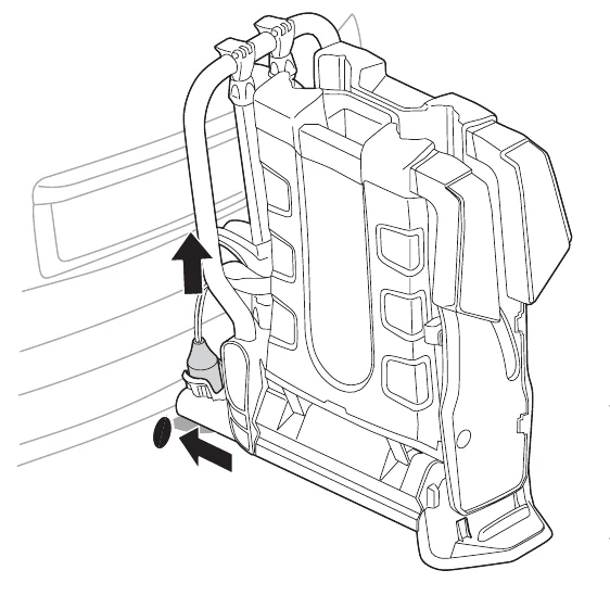 Thule EasyFold XT manual image for connecting the 13-pin electrical plug