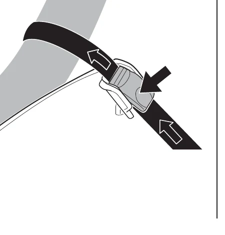 Thule EasyFold XT manual image for tightening the wheel straps