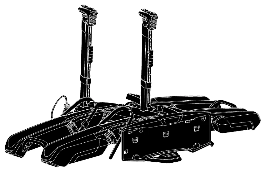 Thule Epos 2-bike towbar bike carrier, illustration from the official manual