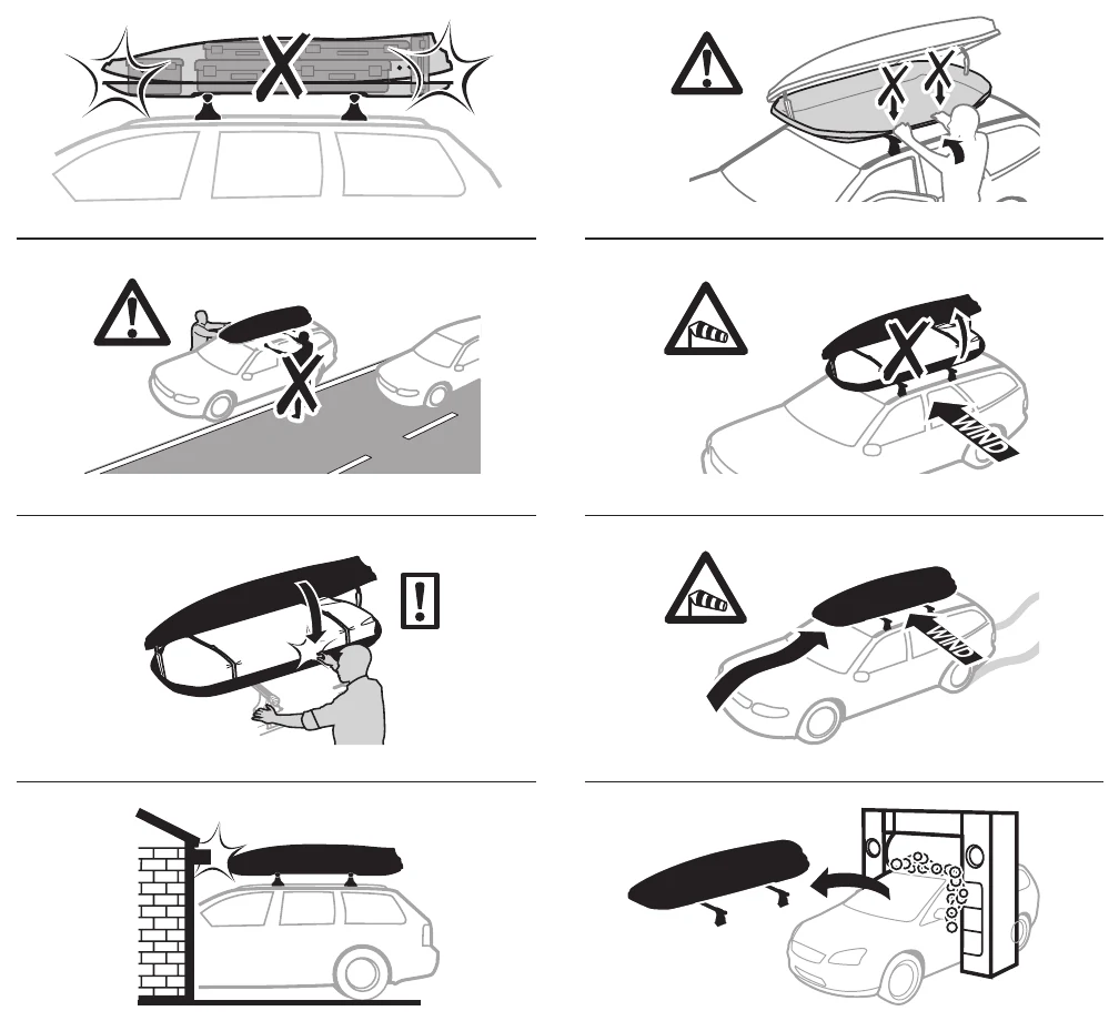 Thule Motion XT manual safety pictograms