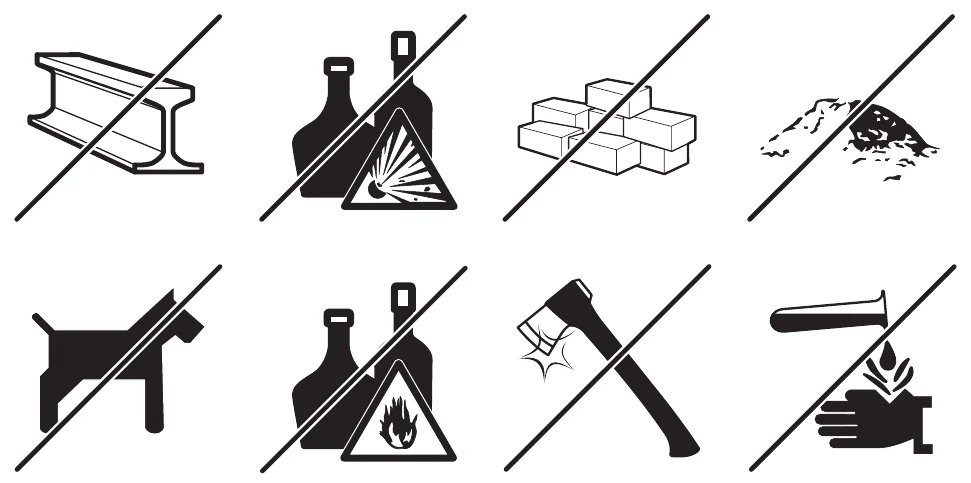 Thule Motion XT manual pictograms