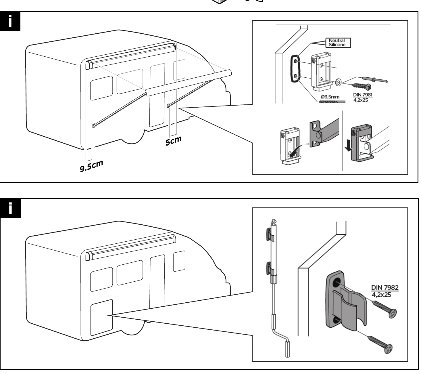 Thule Omnistor 5200 manual diagram