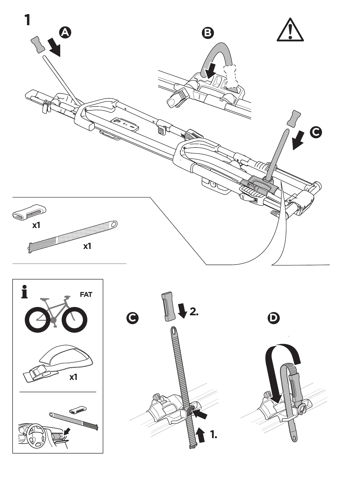 Thule UpRide 599 manual step 1