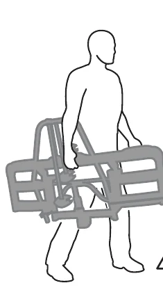 Thule VeloCompact 926 927 manual image for carrying the folded carrier