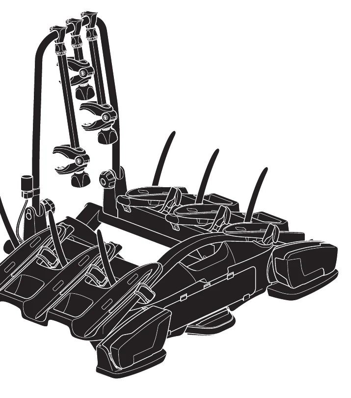 Thule VeloCompact 926 927 towbar bike carrier for three bikes