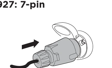Thule VeloCompact 926 927 manual image for connecting the 7-pin electrical plug