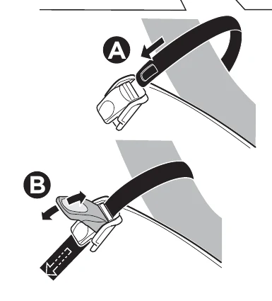 Thule VeloCompact 926 927 manual image for tightening the wheel straps