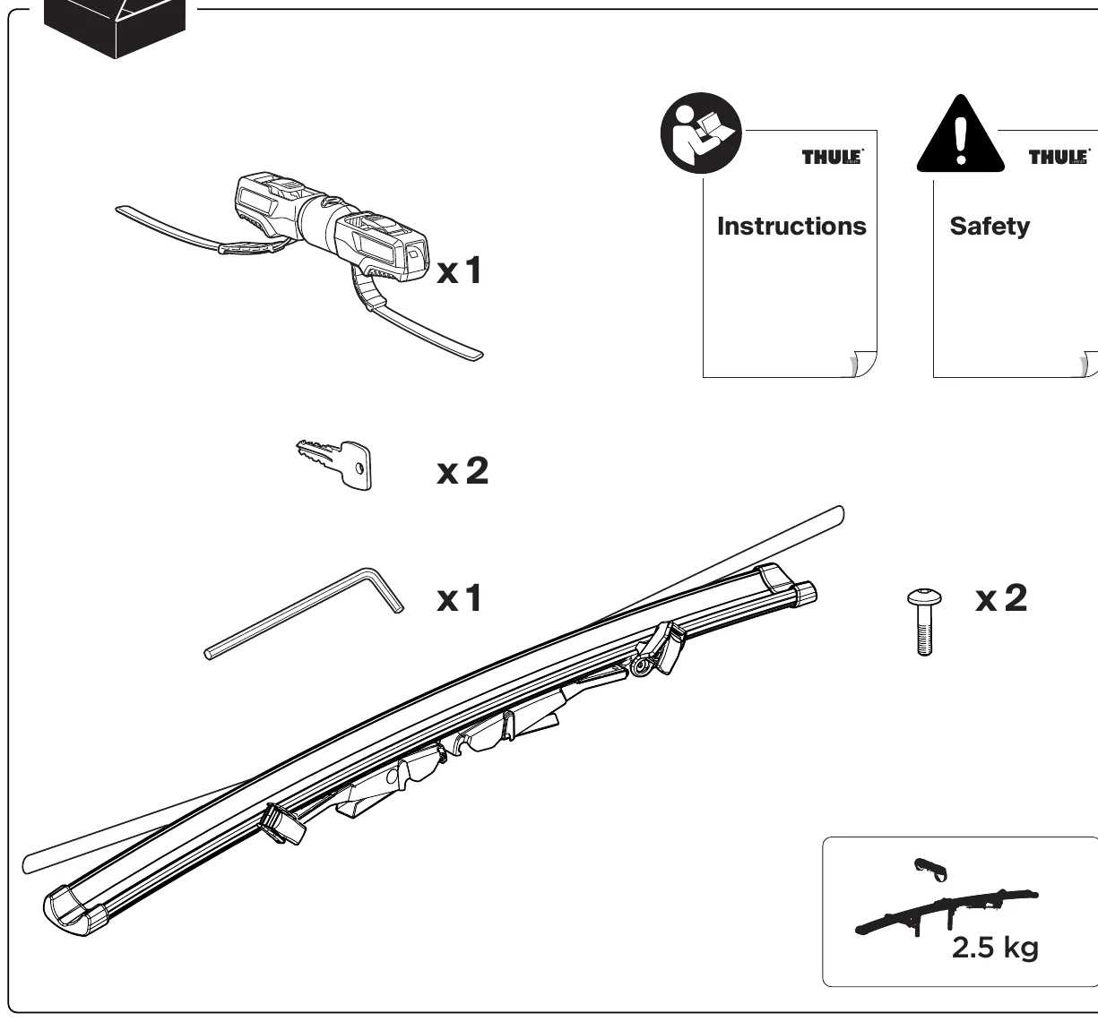 Thule VeloSpace 3 parts overview from the manual