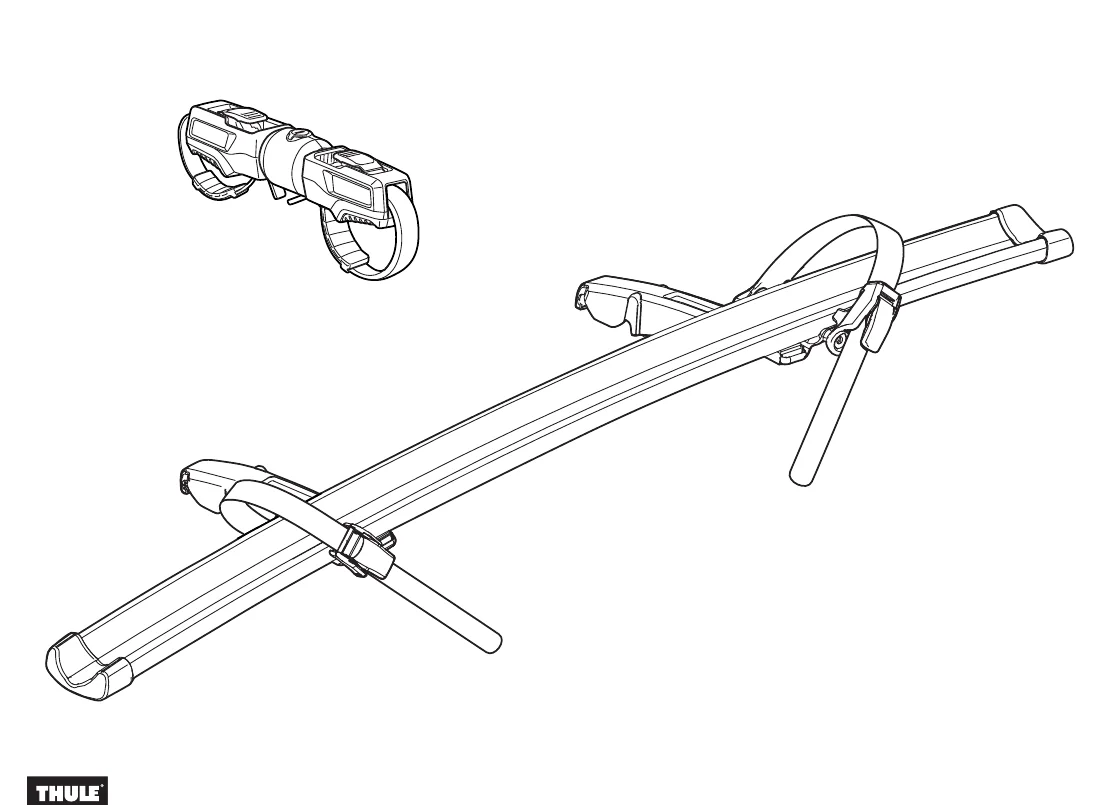 Thule VeloSpace 3 towbar-mounted bike carrier, illustration from the official manual